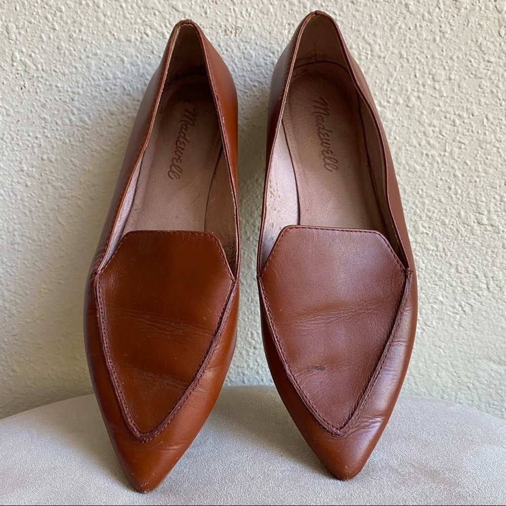 Madewell Tan Brown Leather Loafers Women’s size 7